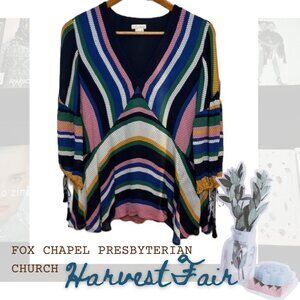 Shoshanna 3/4 Sleeve V Neck Blouse, Size 2